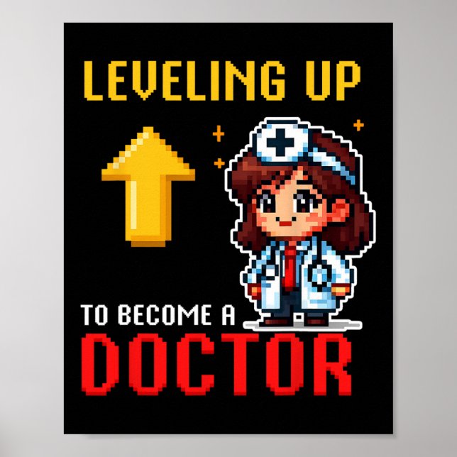 Ausbildung von Ärzten zur Schule Funny Gamer Girls Poster (Vorne)