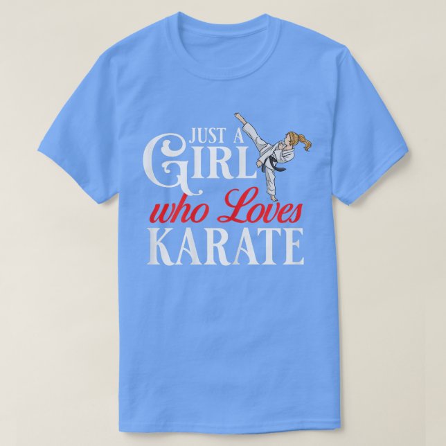 Ausbildung von Frauen Karate Fighter Black Belt B T-Shirt (Design vorne)