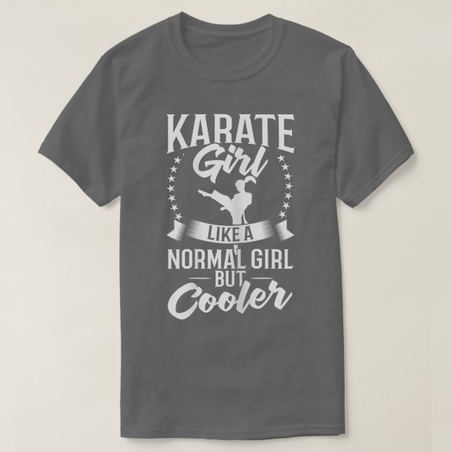 Ausbildung von Frauen Karate Fighter Black Belt B T-Shirt (Design vorne)