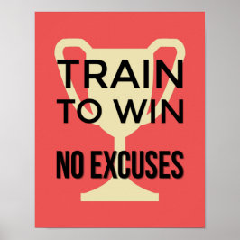 Ausbildung zum Sieg beim Roten Sport motivierend Poster