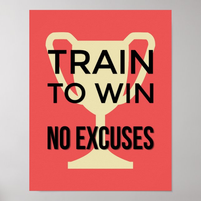 Ausbildung zum Sieg beim Roten Sport motivierend Poster (Vorne)