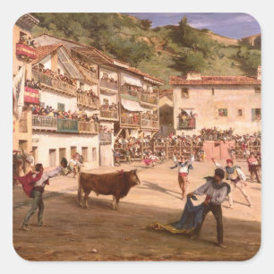 Ausbildungskampf in der Biskaya, 1869 Quadratischer Aufkleber