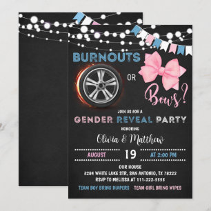 Ausblasen oder Verfehlungen Gender Reveal Party Einladung