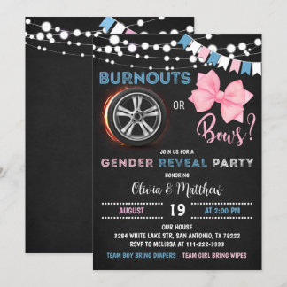 Ausblasen oder Verfehlungen Gender Reveal Party Einladung