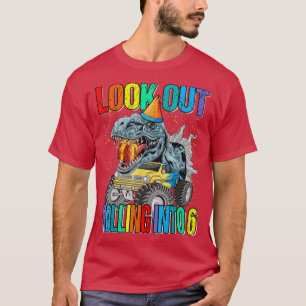 Ausblick auf den Einstieg in 6 Monster Truck Dinos T-Shirt