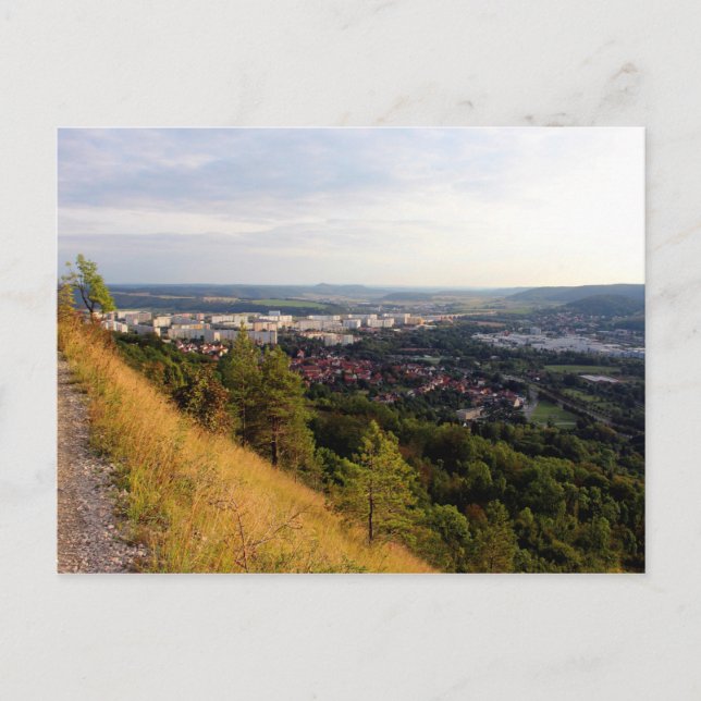 Ausblick auf Jena Lobeda Postkarte (Vorderseite)