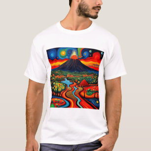 Ausbruch des Vulkans in der Nacht 10 T-Shirt