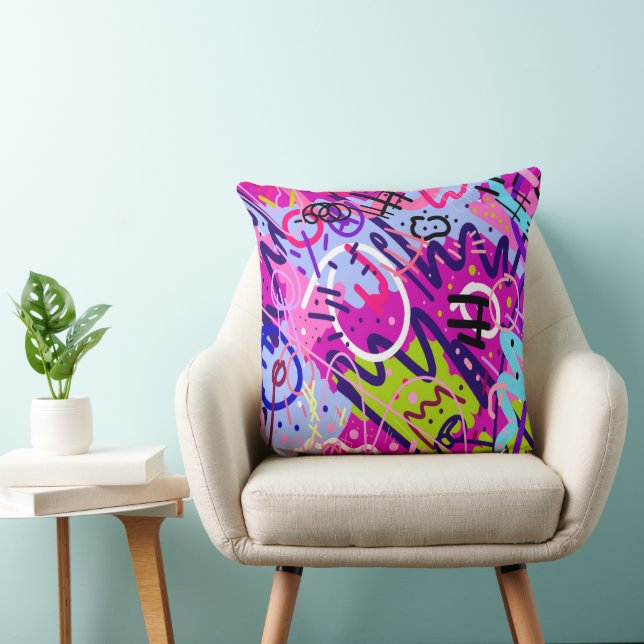 Ausbruch von Star: Abstrakte Kunst Kissen (Stuhl )