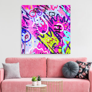 Ausbruch von Star: Abstrakte Kunst Leinwanddruck