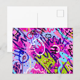 Ausbruch von Star: Abstrakte Kunst Postkarte