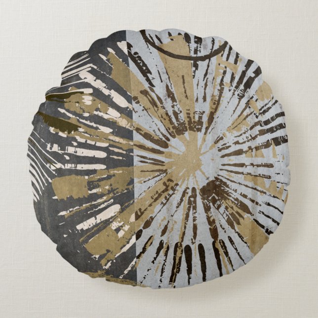 Ausburst Tiles III Rundes Kissen (Vorderseite)