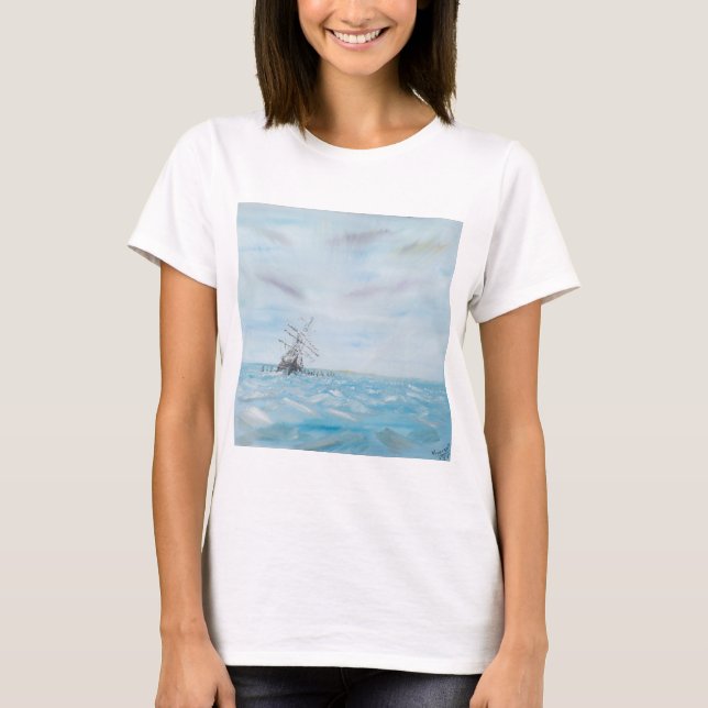 Ausdauer eingeschlossen durch das antarktische T-Shirt (Vorderseite)