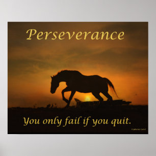 Ausdauer-Horse-Poster Poster