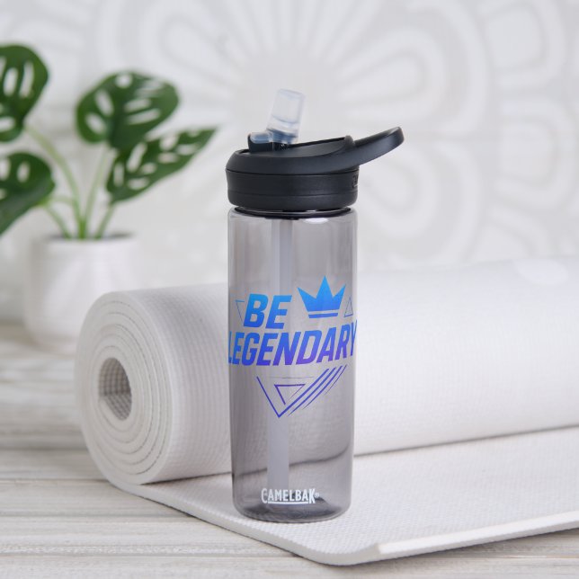 Ausdauer ist Power - Wasserflasche für Fitness Trinkflasche (Yoga (gedreht))
