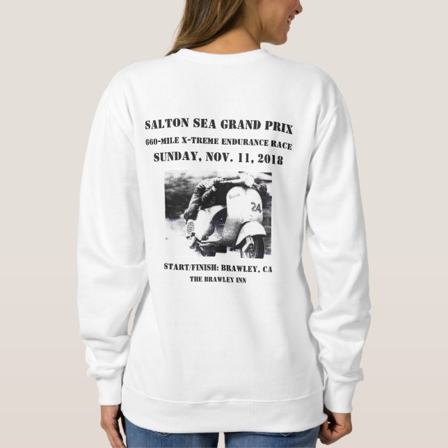 AUSDAUER SALTON MEER660 X-TREME MOTOR-SCOOTER SWEATSHIRT (Rückseite)