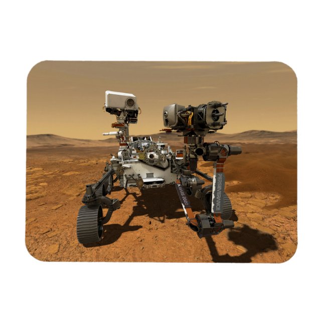 Ausdauerrenderung auf der Oberfläche von Mars. Magnet (Horizontal)