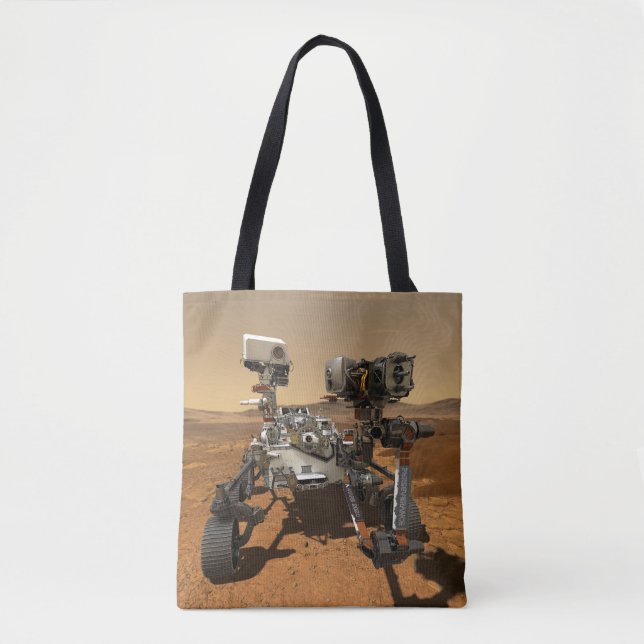 Ausdauerrenderung auf der Oberfläche von Mars. Tasche (Vorderseite)