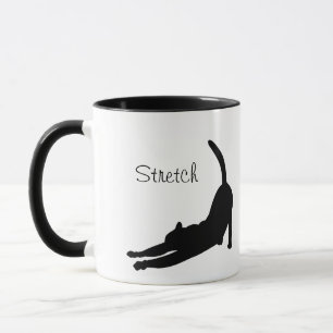 Ausdehnen der Katze Silhouette-Tasse Tasse