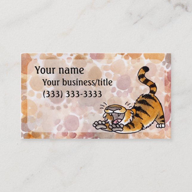 Ausdehnen der Tiger-Visitenkarte Visitenkarte (Vorderseite)