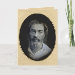 Ausdruck in den Augen der Walt-Whitman-Mitteilungs Karte