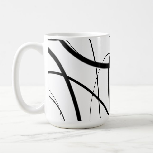 Ausdruck in Schwarz und Weiß Kaffeetasse (Links)