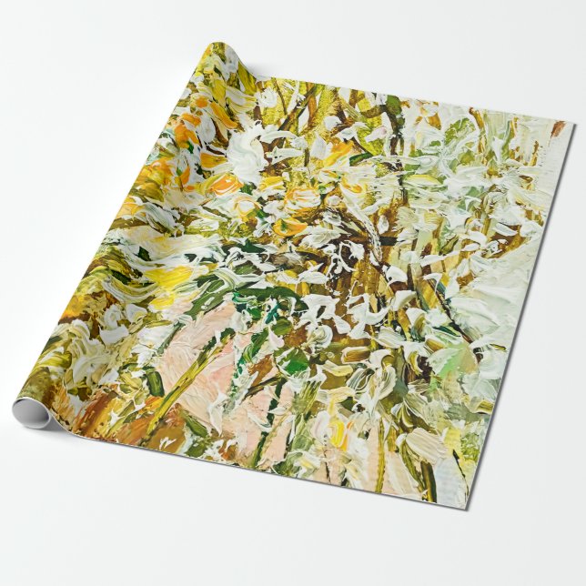 Ausdrückend geprägte Farbe auf der Leinwand, erste Geschenkpapier (Ungerollt)