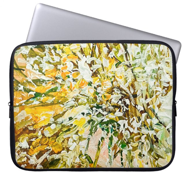 Ausdrückend geprägte Farbe auf der Leinwand, erste Laptopschutzhülle (Vorderseite)