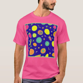 Ausdrucksfähiges Neon Fruit Artistry Pattern T-Shirt