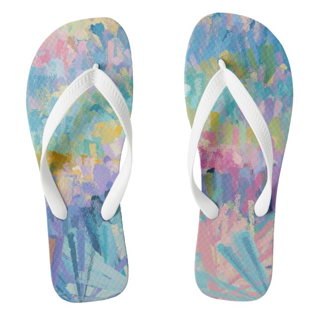 Ausdrucksfarbige Foliage Flip Flops (Fußbett)