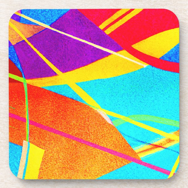 Ausdrucksfarbmuster Getränkeuntersetzer (Vorderseite)