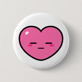 Ausdrucksloses rosa Herz Button