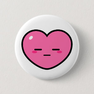 Ausdrucksloses rosa Herz Button