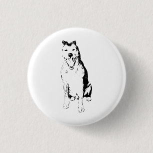 Ausdrucksstarker Tintensaum Button
