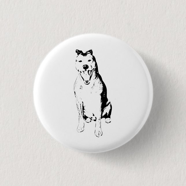 Ausdrucksstarker Tintensaum Button (Vorderseite)