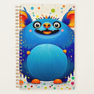 Ausdrucksstarkes abstraktes Tierkunstdesign bunt Planer