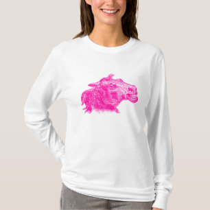 Ausdrucksstarkes Grafik-Art mit verrücktem Pferdek T-Shirt