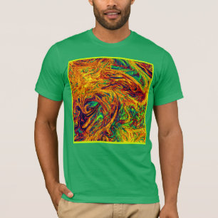 Ausdrucksstarkes, lebendiges Farbmuster T-Shirt