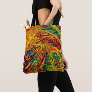 Ausdrucksstarkes, lebendiges Farbmuster Tasche