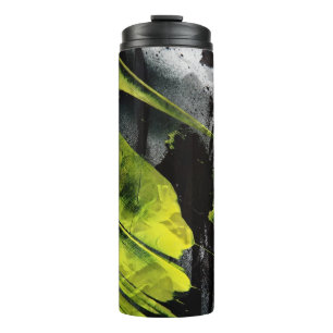 Ausdrucksvolle Bürstenanschläge der Thermosbecher