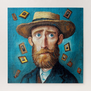 Ausdrucksvolles Portrait Bearded Man in Van Gogh S