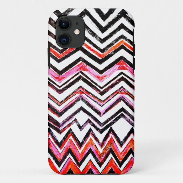 Ausdrucksvolles Zickzack Case-Mate iPhone Hülle (Rückseite)