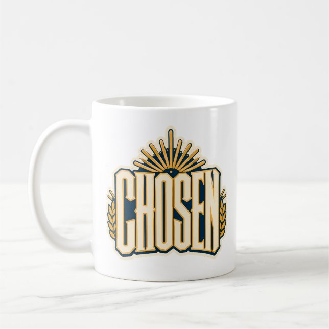 Auserwählte christliche Design-Glaubensbasierte In Kaffeetasse (Links)