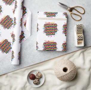 Auserwählte Familie, auserwählte Liebe – LGBTQ+ St Geschenkpapier