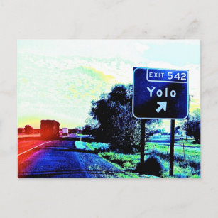Ausfahrt 542 Yolo California Postkarte