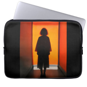 Ausfahrt Orange - Frische Silhouette Kunst, Kultur Laptopschutzhülle