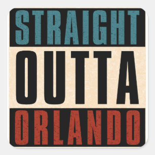 Ausfahrt Orlando Florida FL Quadratischer Aufkleber