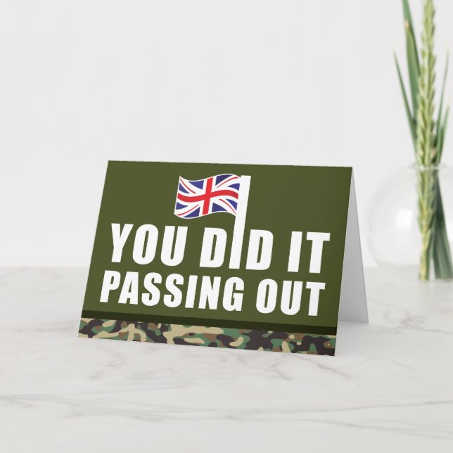 Ausfahrt Parade Camouflage Britische Armee Karte (Vorderseite)