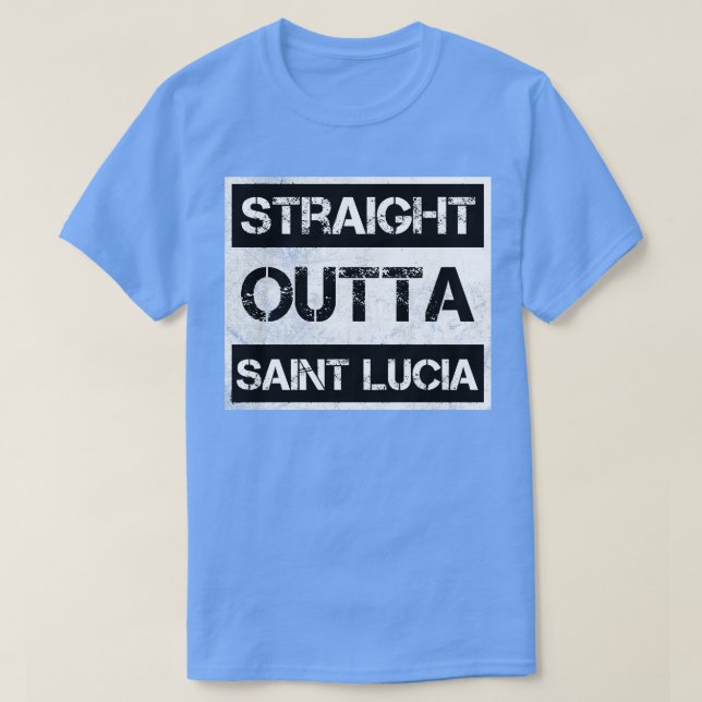 Ausfahrt Saint Lucia Reisenden Land E T-Shirt (Design vorne)