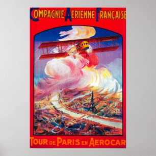 Ausflug-De Paris, Frankreich in Aerocar Poster