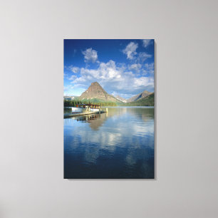 Ausflugsschiff am Two Medicine Lake im Gletscher Leinwanddruck